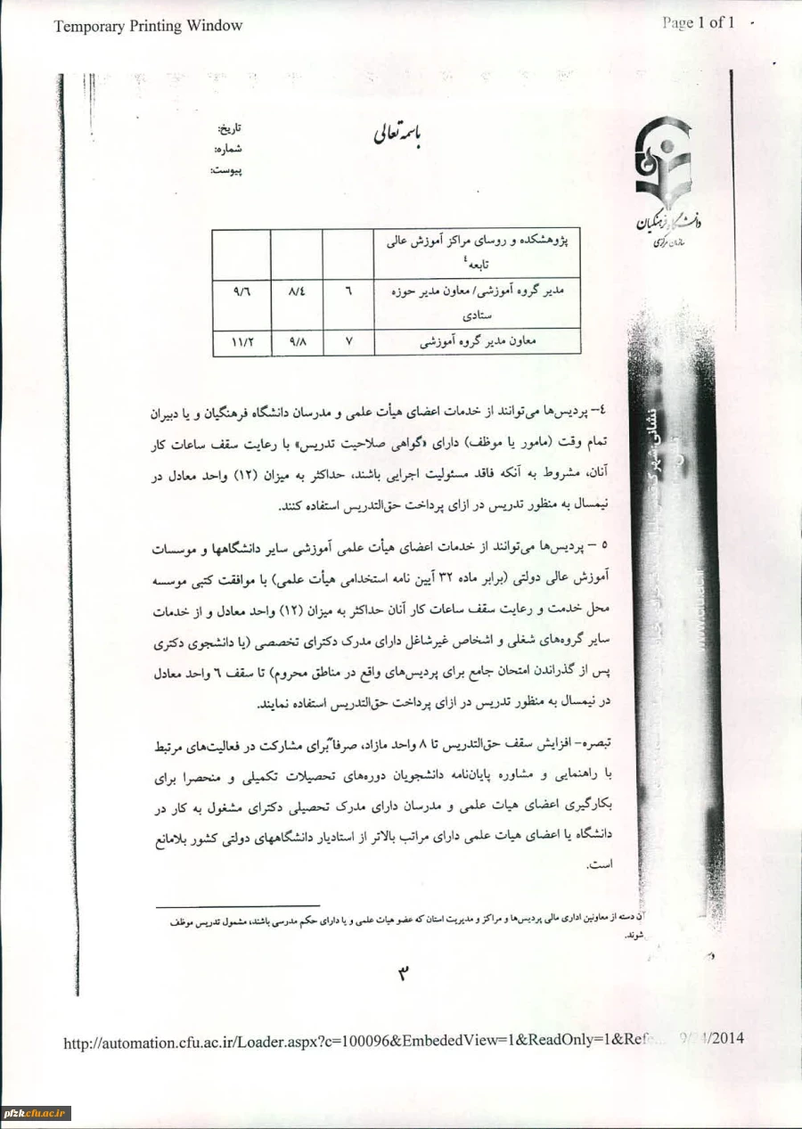 شیوه نامه ساماندهی امور تدریس 2