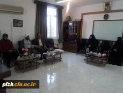 دیدار مسئول دفتر نمایندگی نهاد معظم رهبری در دانشگاه فرهنگیان  با پرسنل پردیس حضرت فاطمه الزهرا(س) به مناسبت تیریک سال نو