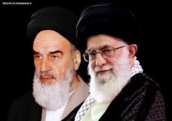 آیت الله خامنه ایی و حضرت امام خمینی(ره)