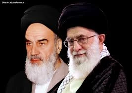 آیت الله خامنه ایی و حضرت امام خمینی(ره)