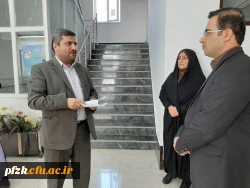 بازید جناب آقای دکتر مصلحی مدیر کل برنامه و بودجه سازمان مرکزی و  حوزه مالی/بودجه و نیز مهندس جانی مسئول سامانه گلستان سازمان مرکزی از دانشگاه فرهنگیان  2