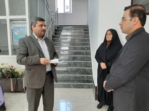 بازید جناب آقای دکتر مصلحی مدیر کل برنامه و بودجه سازمان مرکزی و  حوزه مالی/بودجه و نیز مهندس جانی مسئول سامانه گلستان سازمان مرکزی از دانشگاه فرهنگیان  2