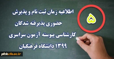 پذیرفته شدگان تکمیل ظرفیت کد 11 

اطلاعیه ثبت نام حضوری (5)