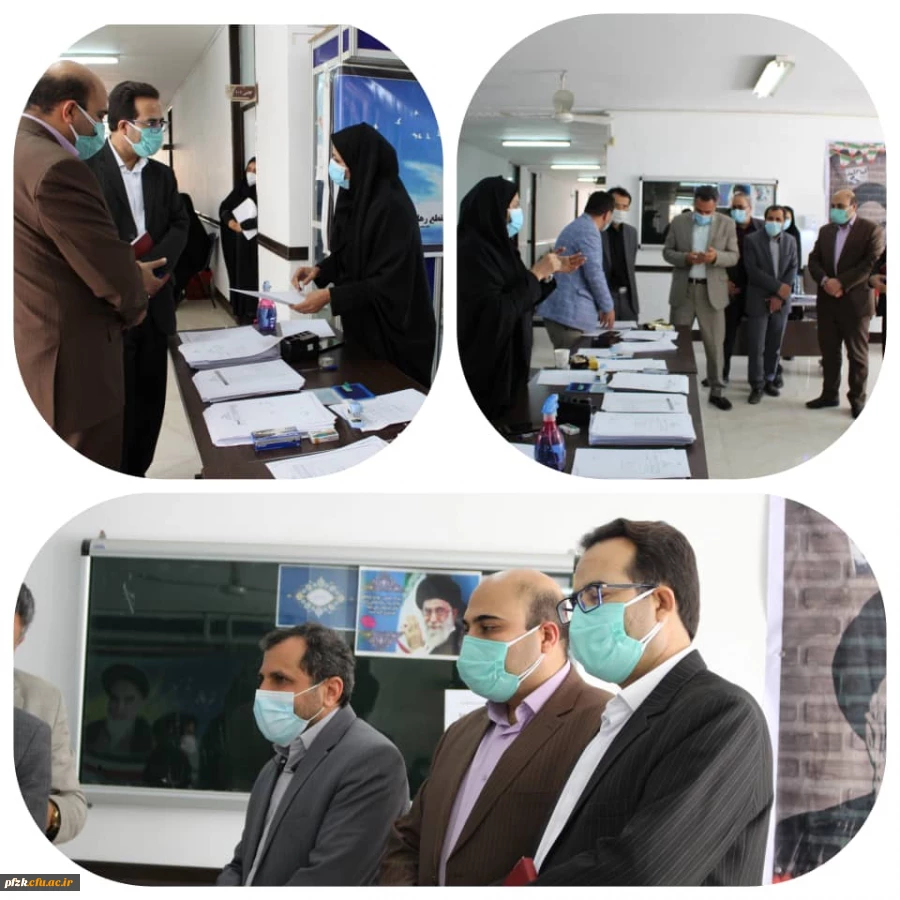 بازدید سرگروه محترم کارگروه مرکزی آزمون استخدامی ماده 28 و هیئت همراه از روند مصاحبه ها در پردیس حضرت فاطمه الزهرا(س) اهواز 
