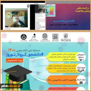 برگزیده شدن اثر دانشجویان پردیس حضرت فاطمه الزهرا (س) اهواز در مسابقه ملی دانشجویی ۱۴۰۰