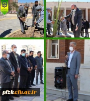 مراسم کاشت نهال با نام «روز سبز» در پردیس حضرت فاطمه الزهرا(س) اهواز