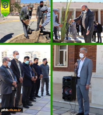 مراسم کاشت نهال با نام «روز سبز» در پردیس حضرت فاطمه الزهرا(س) اهواز