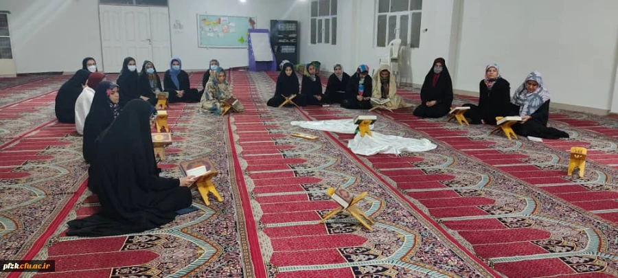 برگزاری جز خوانی قرآن کریم ،و برپایی سفره امام حسن(ع)در خوابگاه پردیس حضرت فاطمه الزهرا(س) اهواز