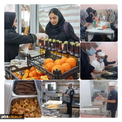 توزیع و طبخ غذا با منو ویژه به مناسبت گرامیداشت هفته سرآمدی آموزش در بین دانشجو معلمان پردیس حضرت فاطمه الزهرا(س) اهواز