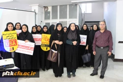 تجمع اعتراض آمیز فرهیختگان دانشگاه فرهنگیان پردیس حضرت فاطمه الزهرا(س) اهواز در دفاع از مردم مظلوم غزه