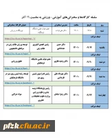 سلسله کارگاه ها و سخنرانی های آموزشی-ورزشی به مناسبت 16 آذر