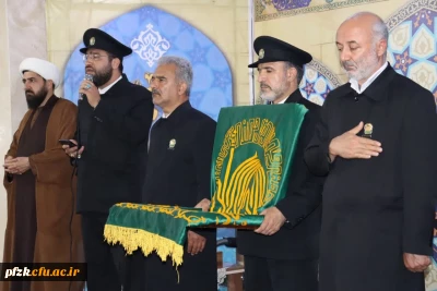 مراسم پرچم گردانی حرم مطهر امام رضا(ع) در دانشگاه فرهنگیان_پردیس حضرت فاطمه الزهرا(س) اهواز