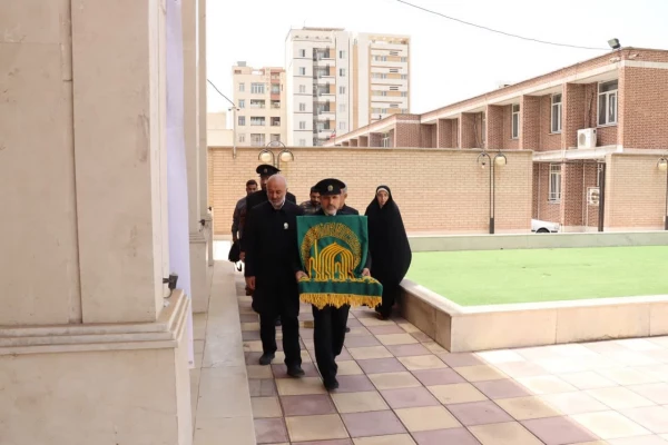 مراسم پرچم گردانی حرم مطهر امام رضا(ع) در دانشگاه فرهنگیان_پردیس حضرت فاطمه الزهرا(س) اهواز