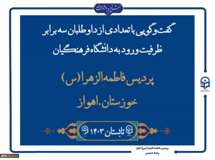 گفت و گویی با تعدادی از داوطلبان سه برابر ظرفیت ورود به دانشگاه فرهنگیان- پردیس حضرت فاطمه الزهرا(س) اهواز تابستان ۱۴۰۳