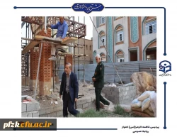بازدید مدیر کل حفظ آثار و نشر ارزش های دفاع مقدس خوزستان از پروژه یادمان شهید گمنام در پردیس حضرت فاطمه الزهرا(س) اهواز