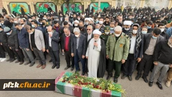 گزارش تصویری از مراسم تشییع شهید گمنام در پردیس حضرت فاطمه الزهرا(س) اهواز