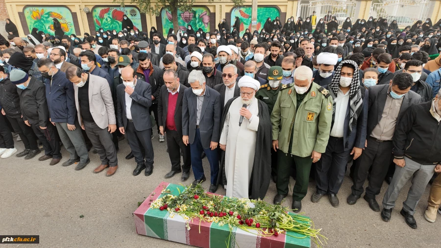 گزارش تصویری از مراسم تشییع شهید گمنام در پردیس حضرت فاطمه الزهرا(س) اهواز