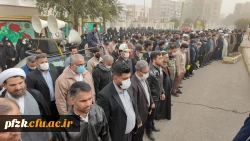 گزارش تصویری از مراسم تشییع شهید گمنام در پردیس حضرت فاطمه الزهرا(س) اهواز