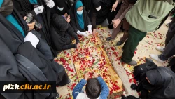 گزارش تصویری از مراسم تشییع شهید گمنام در پردیس حضرت فاطمه الزهرا(س) اهواز