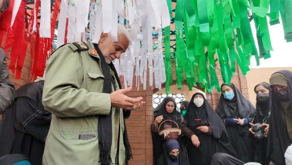 گزارش تصویری از مراسم تشییع شهید گمنام در پردیس حضرت فاطمه الزهرا(س) اهواز