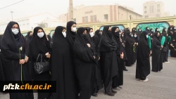 گزارش تصویری از مراسم تشییع شهید گمنام در پردیس حضرت فاطمه الزهرا(س) اهواز