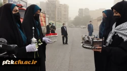 گزارش تصویری از مراسم تشییع شهید گمنام در پردیس حضرت فاطمه الزهرا(س) اهواز