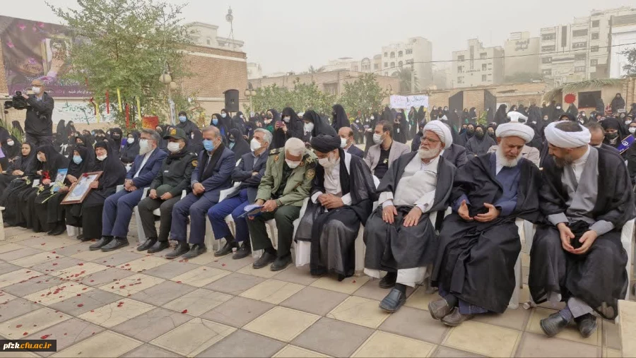 گزارش تصویری از مراسم تشییع شهید گمنام در پردیس حضرت فاطمه الزهرا(س) اهواز