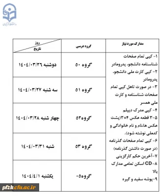 اطلاعیه تکمیل پرونده پرسنلی